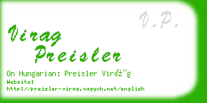 virag preisler business card